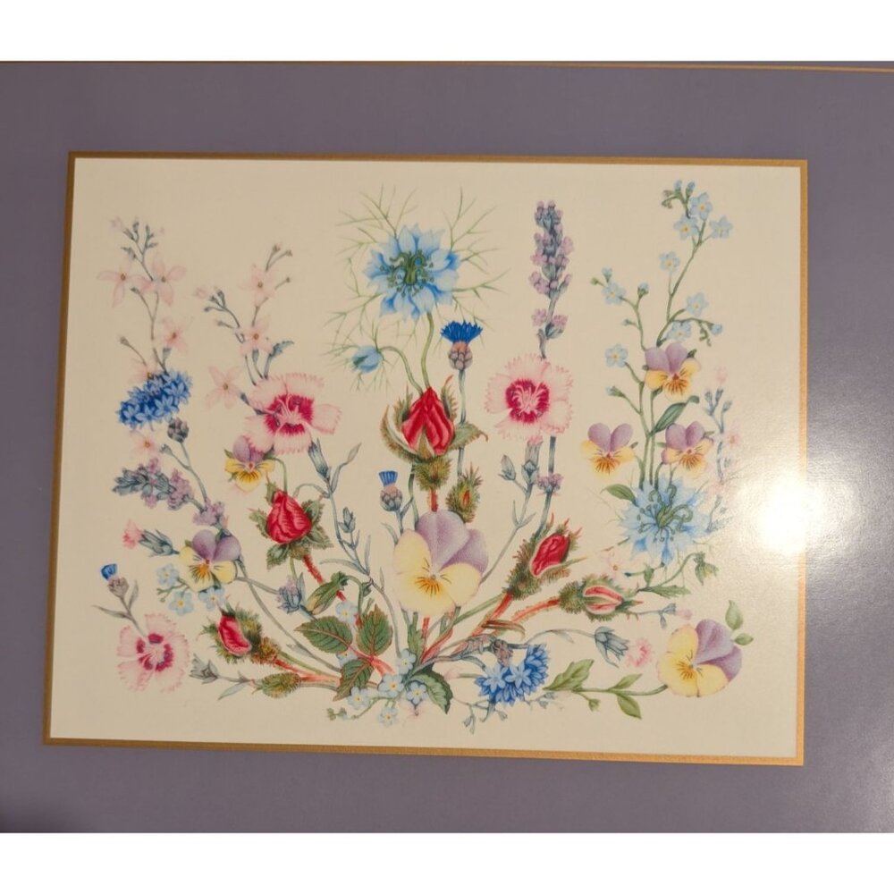 Aynsley Wild Tudor 12" X 9" Placemat Set of 6 Flower Design acrylic - Picture 9 of 14